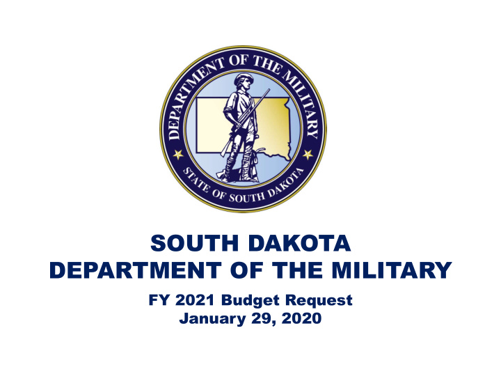 south dakota department of the military