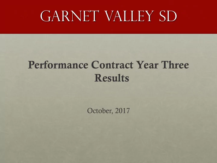 garnet valley sd