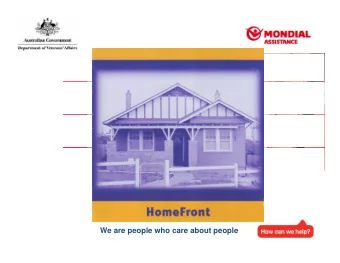 We are people who care about people  28 July 2009  Importance of falls prevention  po ta ce o  a s