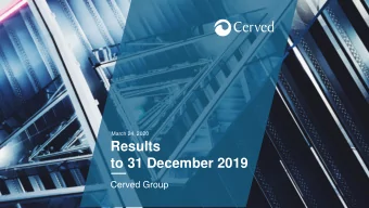 Results  to 31 December 2019  Cerved Group  Table of Contents  Highlights  1  2  COVID-19