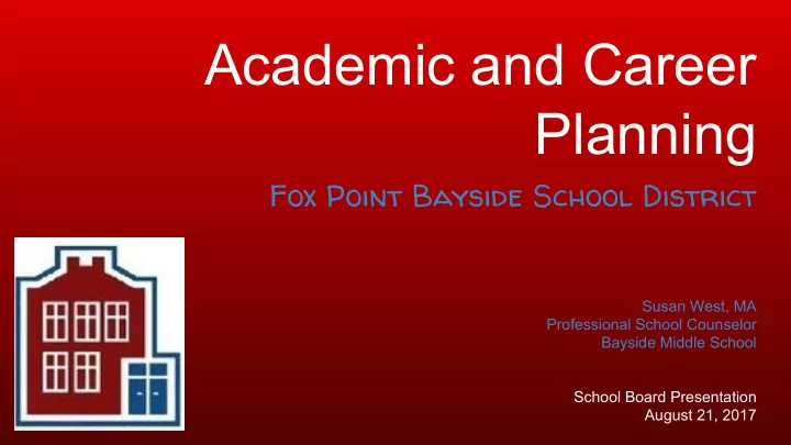 academic and career planning