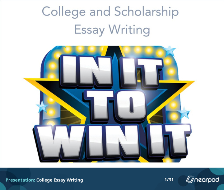 1 31 presentation college essay writing poll