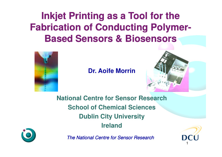inkjet printing as a tool for the inkjet printing as a
