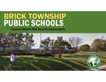 PUBLIC SCHOOLS  Project Cost Overview by School  Brick Township High School  $ 1,182,000