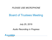 board of trustees meeting