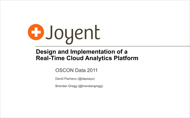 design and implementation of a real time cloud analytics