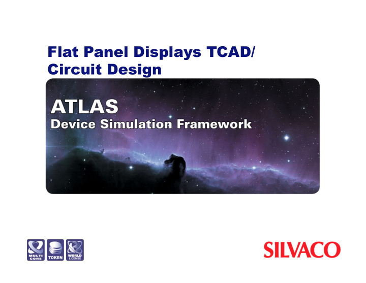 flat panel displays tcad