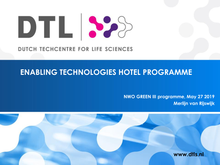 enabling technologies hotel programme
