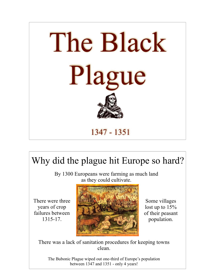 the black plague