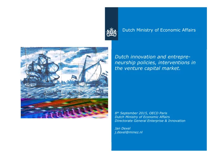 dutch innovation and entrepre neurship policies
