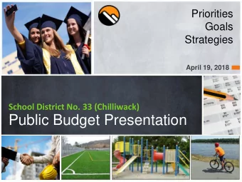 Public Budget Presentation  Agenda      Introductions  Other Funds      Strategic Plan