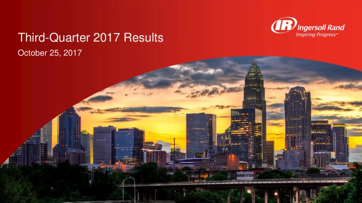 third quarter 2017 results