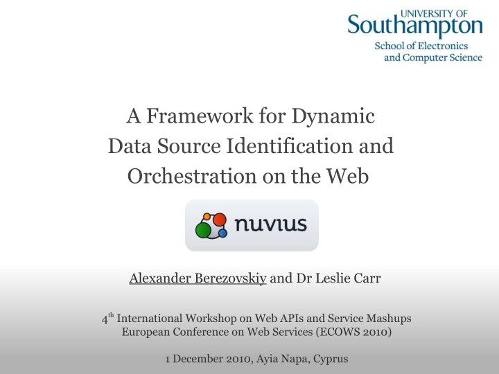 orchestration on the web alexander berezovskiy and dr