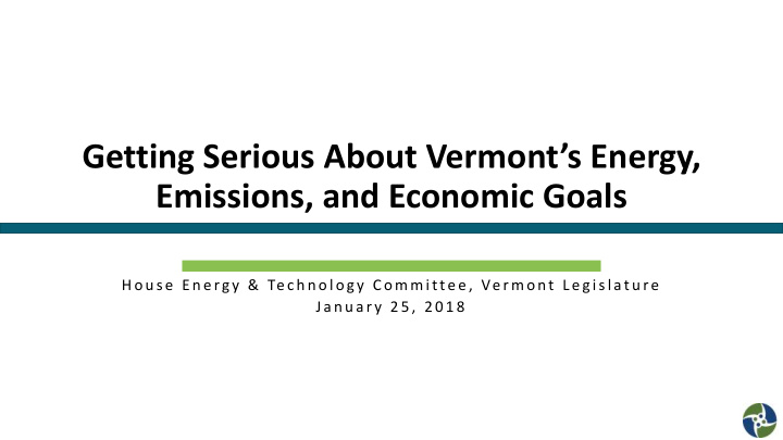 getting serious about vermont s energy emissions and