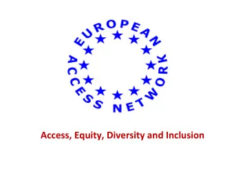Access,  Equity,  Diversity  and  Inclusion