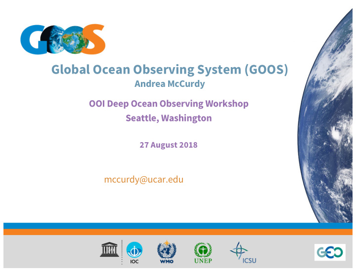 global ocean observing system goos