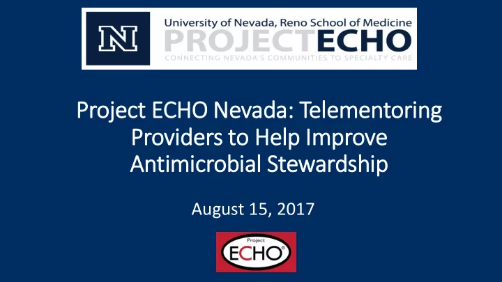 project echo nevada telementoring