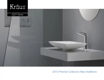 2015 Premier Collection New Additions  02  KRAUS INTRODUCES NEW  BATHROOM FAUCET FAMILY Outfjt your