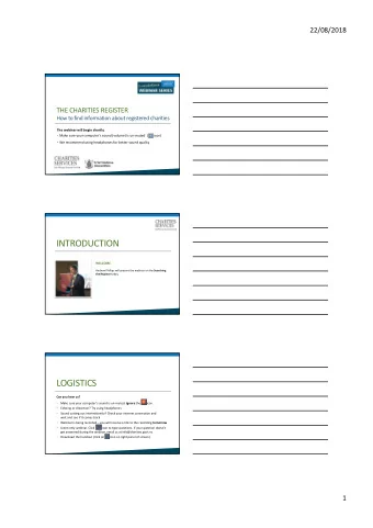 INTRODUCTION  WELCOME Andrew Phillips will present the webinar on the Searching the Register today.