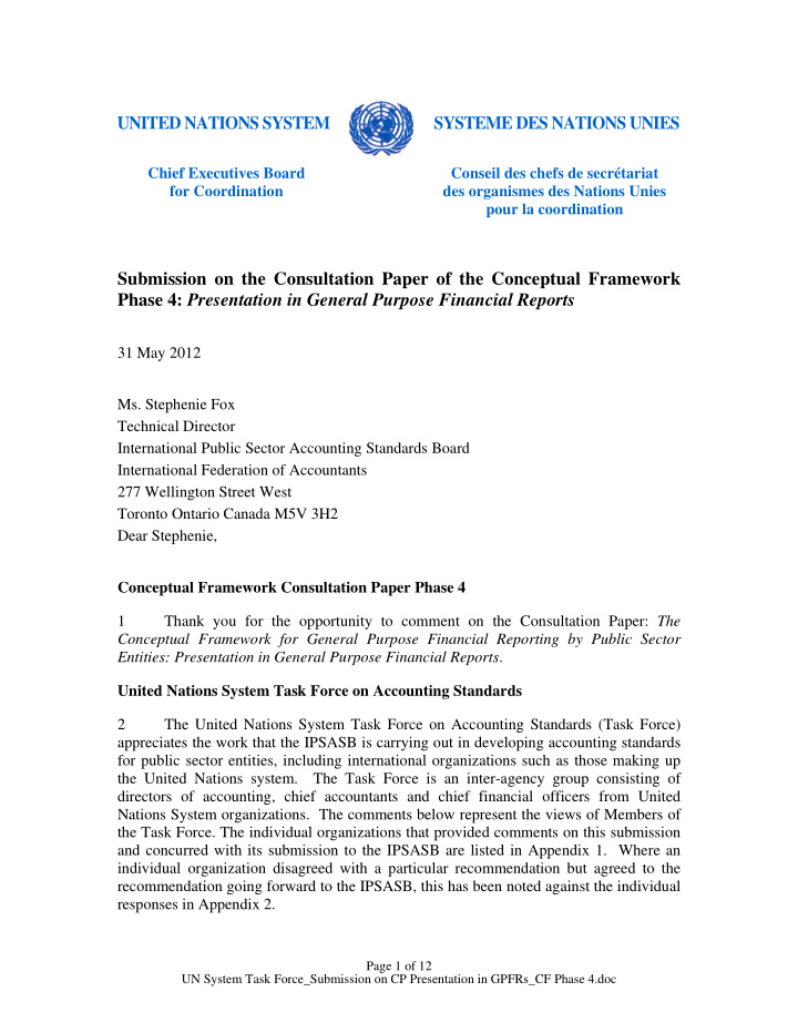 submission on the consultation paper of the conceptual