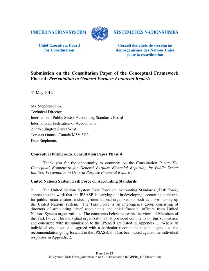 submission on the consultation paper of the conceptual