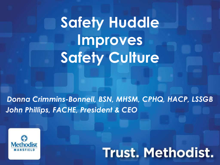 safety huddle improves safety culture
