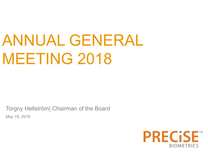 annual general meeting 2018