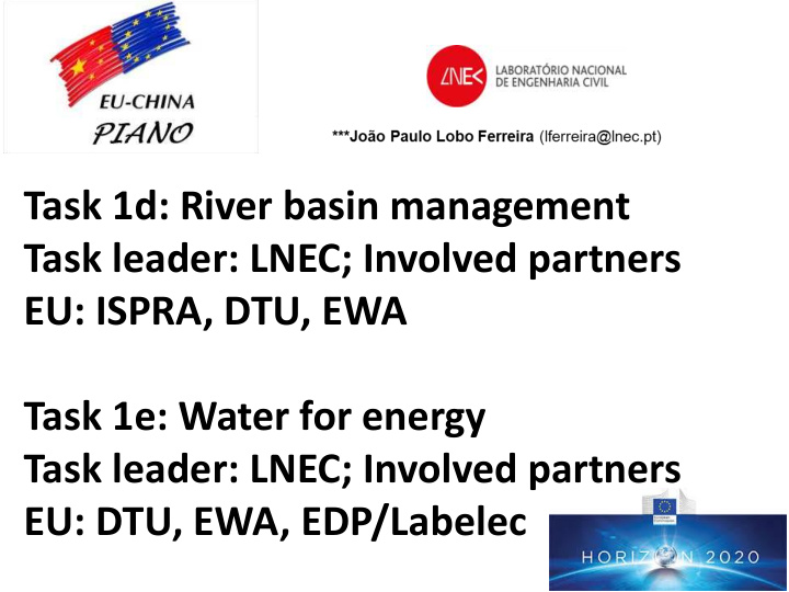 task 1d river basin management