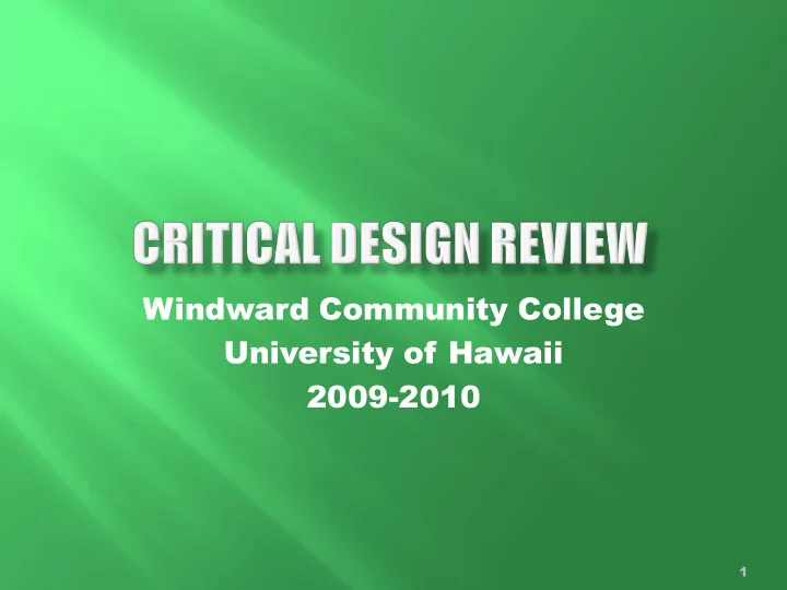 windward community college university of hawaii