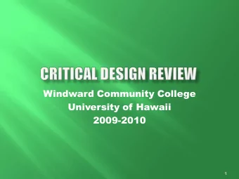 Windward Community College  University of Hawaii  2009-2010  1  2  Build  Build a R  a Roc
