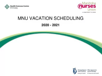MNU VACATION SCHEDULING  2020 - 2021  2 | &lt;title&gt; | HSC Winnipeg  An Operating Division of