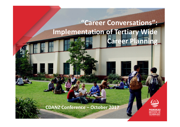 career conversations implementation of tertiary wide