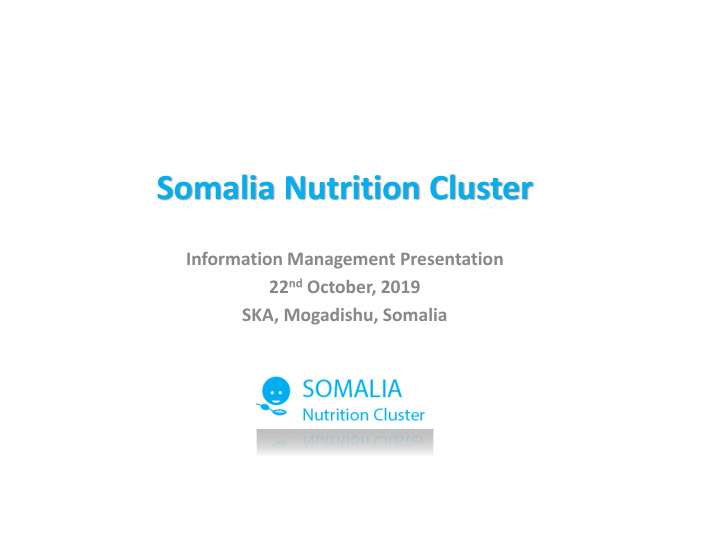 somalia nutrition cluster
