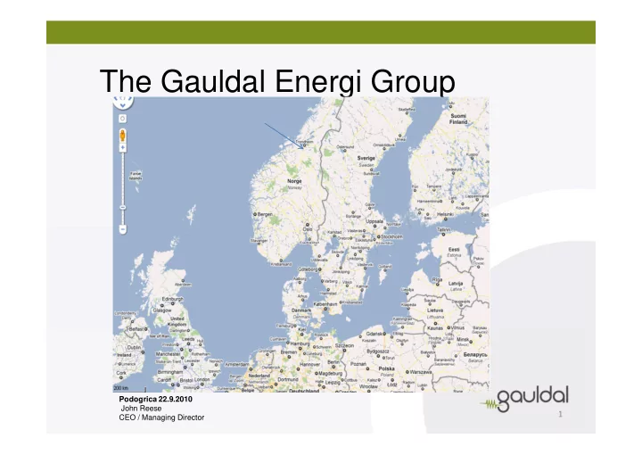 the gauldal energi group
