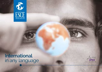 International  in any language  A Masters degree  ESCE  The  an international  accredited by the