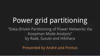 Power grid partitioning  Data-Driven Partitioning of Power Networks Via  Koopman Mode