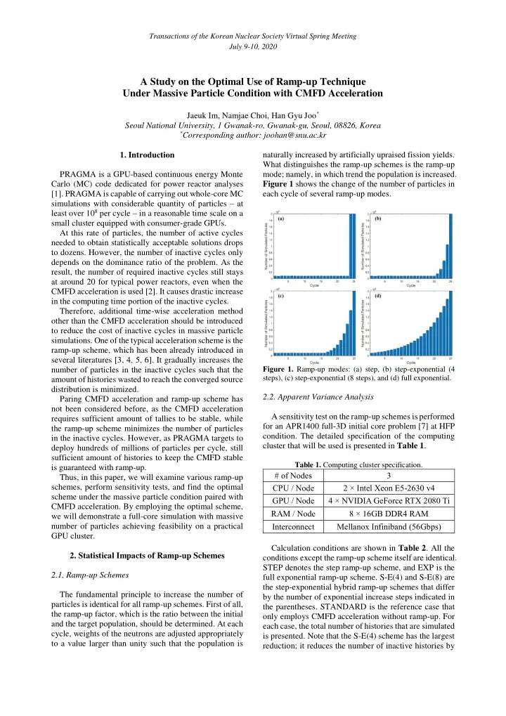 a study on the optimal use of ramp up technique under