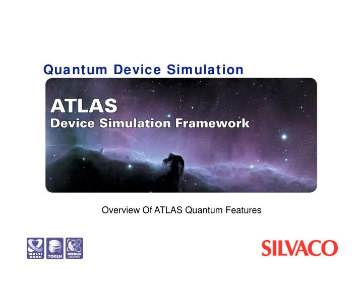quantum device simulation