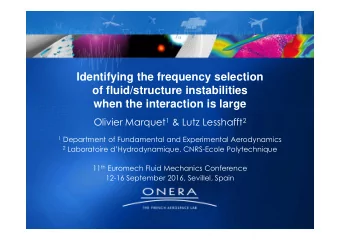 Identifying the frequency selection  of fluid/structure instabilities  when the interaction is