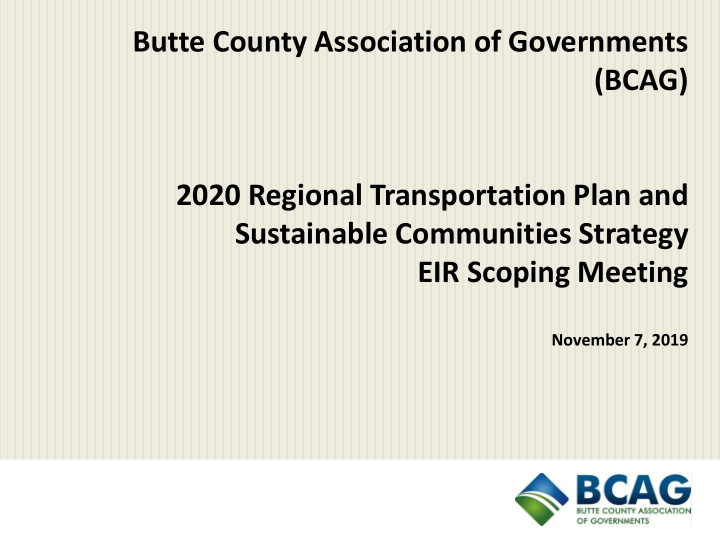 butte county association of governments bcag 2020
