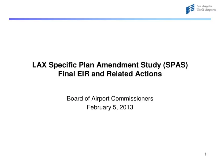 lax specific plan amendment study spas final eir and