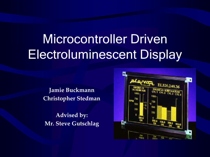 microcontroller driven electroluminescent display