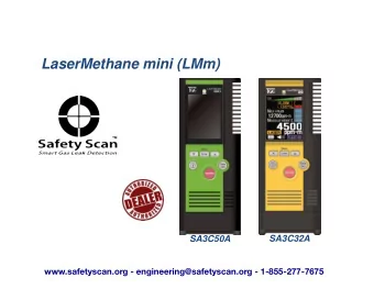 LaserMethane mini (LMm)  SA3C32A  SA3C50A  www.safetyscan.org - engineering@safetyscan.org -