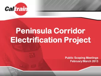 Peninsula  insula C  Corrid  ridor  or  Electri  rific  fication P  ion Proje  ject  Public Scoping