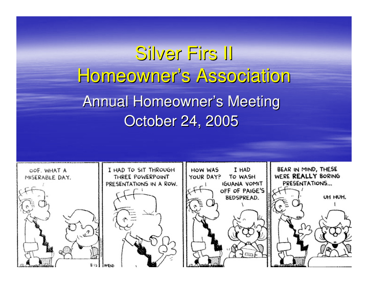 silver firs ii silver firs ii homeowner s association s