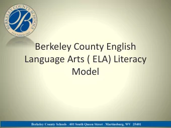 Language Arts ( ELA) Literacy  Model  TREND DATA  % Students At or Above Mastery by Grade &amp;