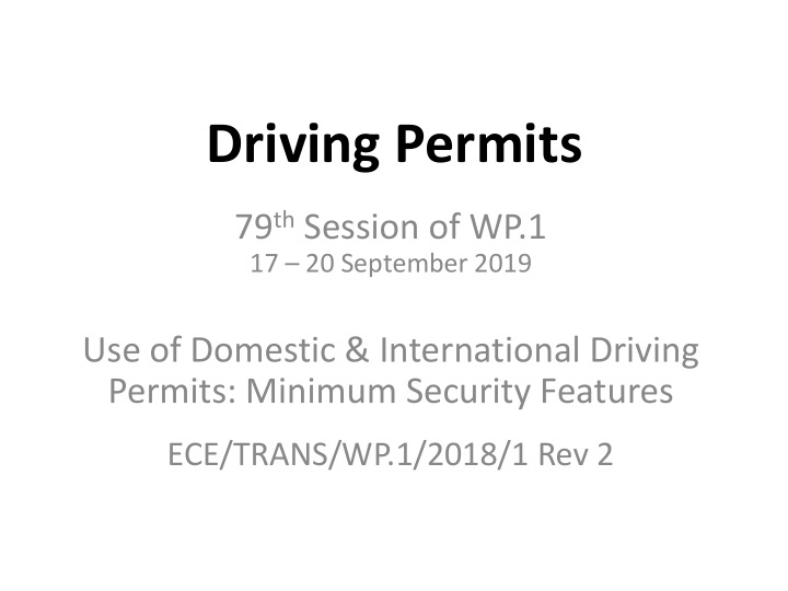 driving permits