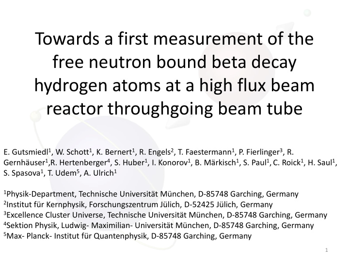 towards a first measurement of the free neutron bound