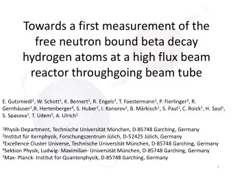 Towards a first measurement of the  free neutron bound beta decay  hydrogen atoms at a high flux