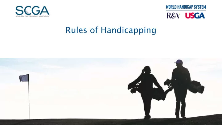rules of handicapping